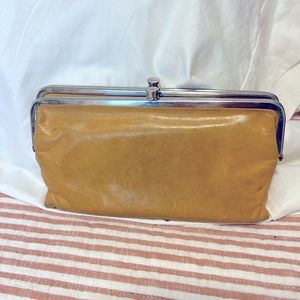 Hobo Lauren clutch/wallet, mustard yellow leather